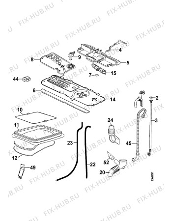 Взрыв-схема стиральной машины Zanussi TL884C - Схема узла Water equipment